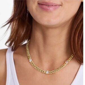 MELINDA MARIA Julian Triple Station Chain Necklace